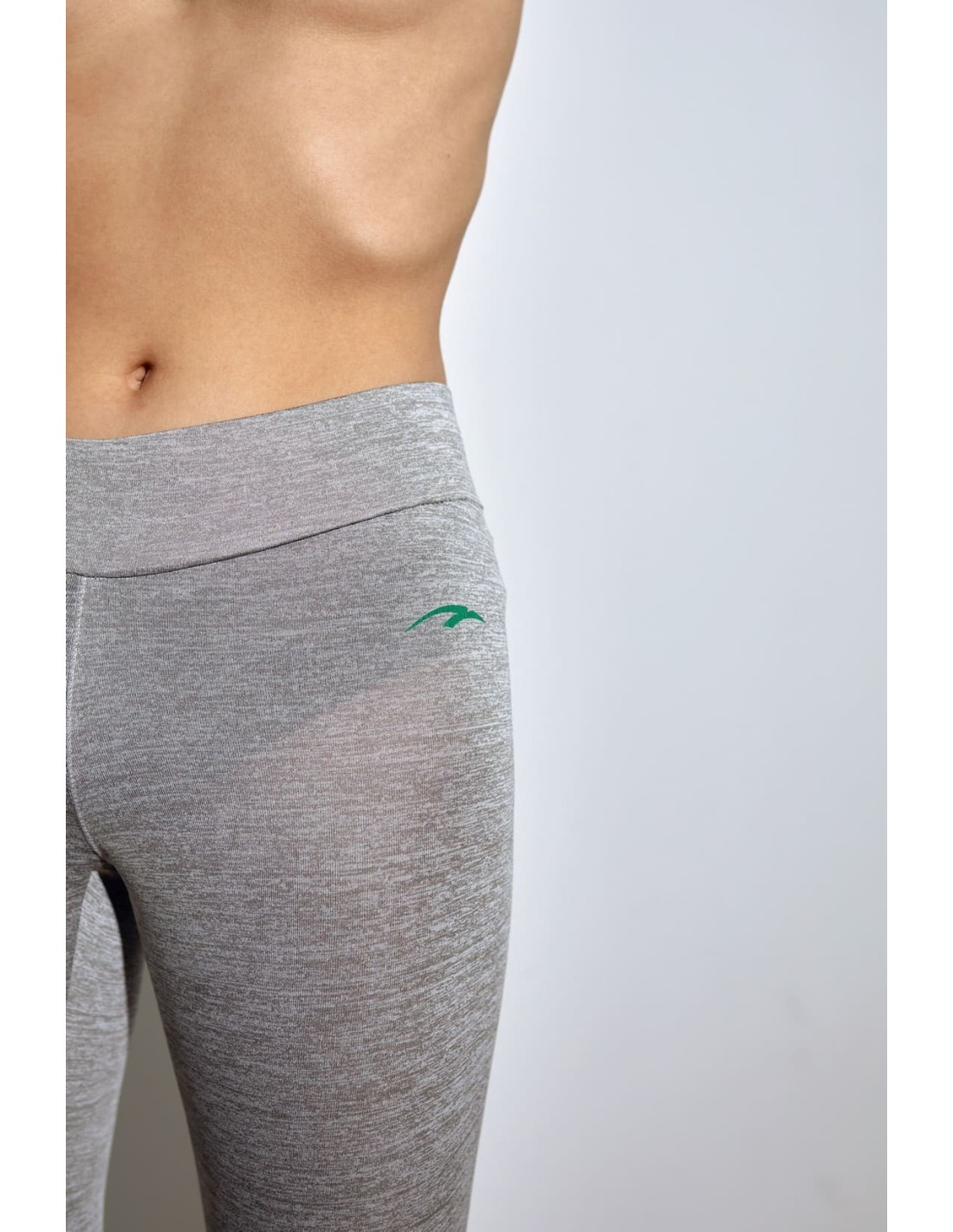 Light gray sports leggings with print MR11145 - Online store - Boutique